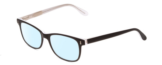 Profile View of Ernest Hemingway H4617 Designer Blue Light Blocking Eyeglasses in Matte Black Crystal Clear Layered Silver Studs Unisex Cateye Full Rim Acetate 52 mm