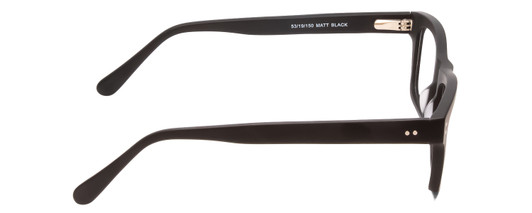 Side View of Ernest Hemingway 4665 Unisex Cateye Acetate Designer Eyeglasses Matte Black 53mm