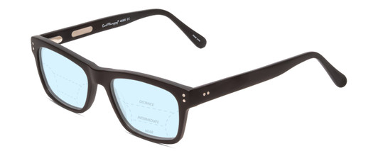 Profile View of Ernest Hemingway H4665 Designer Progressive Lens Blue Light Blocking Eyeglasses in Matte Black Unisex Cateye Full Rim Acetate 53 mm