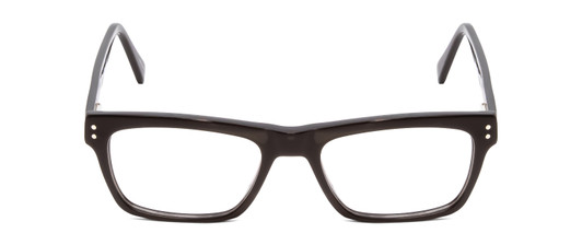 Front View of Ernest Hemingway H4665 Designer Single Vision Prescription Rx Eyeglasses in Gloss Black Unisex Cateye Full Rim Acetate 53 mm