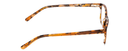 Side View of Ernest Hemingway H4676 Ladies Cateye Eyeglasses Demi-Tortoise Yellow Brown 53 mm