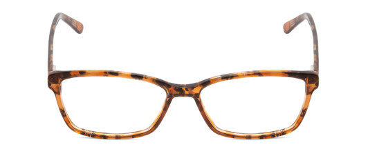 Front View of Ernest Hemingway H4676 Ladies Cateye Eyeglasses Demi-Tortoise Yellow Brown 53 mm
