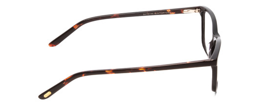 Side View of Ernest Hemingway H4696 Designer Progressive Lens Prescription Rx Eyeglasses in Shiny Black/Tortoise Havana Brown Yellow Ladies Cateye Full Rim Acetate 54 mm