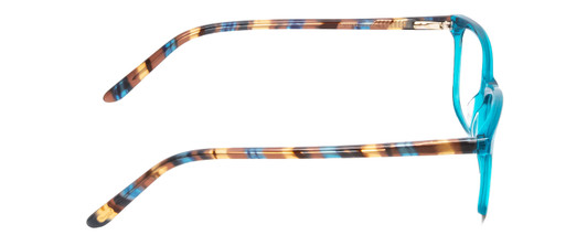 Side View of Ernest Hemingway 4696 Women Cateye Eyeglasses Teal Blue Green Crystal/Brown 54mm