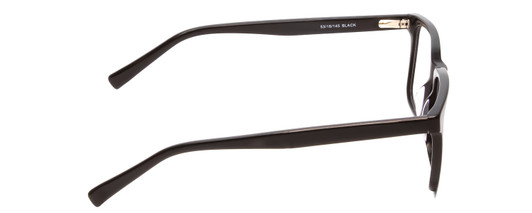 Side View of Ernest Hemingway 4697 Unisex Square Acetate Designer Eyeglasses Gloss Black 53mm