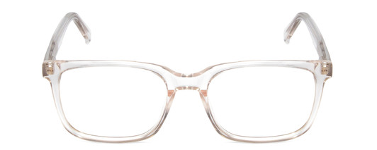 Front View of Ernest Hemingway H4697 Designer Progressive Lens Prescription Rx Eyeglasses in Gloss Crystal Clear Unisex Square Full Rim Acetate 53 mm