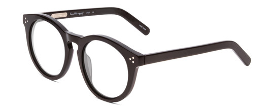Profile View of Ernest Hemingway H4725 Designer Blue Light Blocking Eyeglasses in Gloss Black Ladies Cateye Full Rim Acetate 52 mm