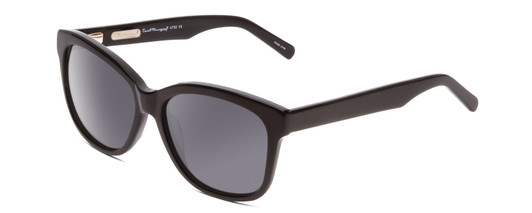 Profile View of Ernest Hemingway H4732 Ladies Cateye Designer Sunglasses in Black&Blue/Grey 56mm