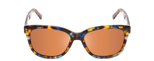 Front View of Ernest Hemingway H4732 Ladies Cateye Sunglasses Blue Tortoise Brown&Orange 56 mm