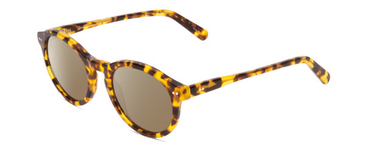 Profile View of Ernest Hemingway H4733 Designer Polarized Sunglasses with Custom Cut Amber Brown Lenses in Gloss Tortoise Havana Yellow Gold Brown Ladies Cateye Full Rim Acetate 49 mm