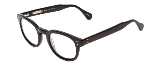 Profile View of Ernest Hemingway H4734 Designer Reading Eye Glasses in Gloss Black Unisex Cateye Full Rim Acetate 49 mm