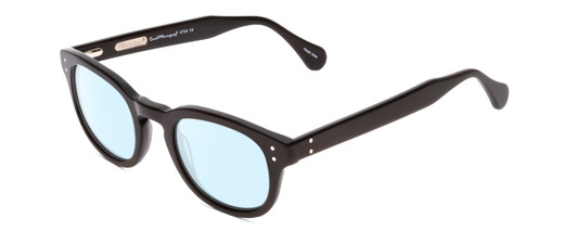 Profile View of Ernest Hemingway H4734 Designer Blue Light Blocking Eyeglasses in Gloss Black Unisex Cateye Full Rim Acetate 49 mm