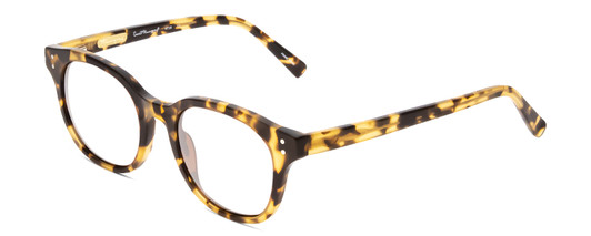 Profile View of Ernest Hemingway H4739 Designer Blue Light Blocking Eyeglasses in Antique Yellow Brown Gold Tortoise Havana Unisex Cateye Full Rim Acetate 53 mm