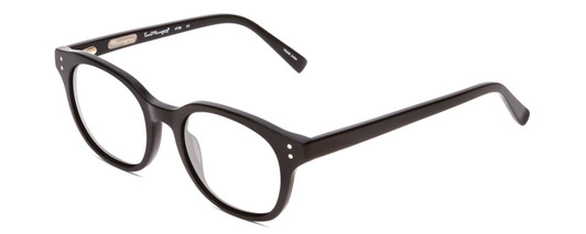 Profile View of Ernest Hemingway H4739 Designer Progressive Lens Blue Light Blocking Eyeglasses in Gloss Black Unisex Cateye Full Rim Acetate 53 mm