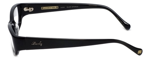 Lucky Brand Designer Eyeglasses Sadie in Black Sparkle :: Custom Left & Right Lens