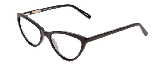 Profile View of Ernest Hemingway H4740 Designer Progressive Lens Prescription Rx Eyeglasses in Gloss Black Ladies Cateye Full Rim Acetate 56 mm