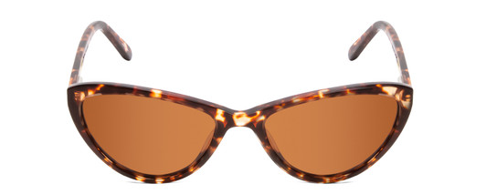 Front View of Ernest Hemingway H4740 Ladies Cateye Sunglasses Brown Rose Auburn Tortoise 56 mm