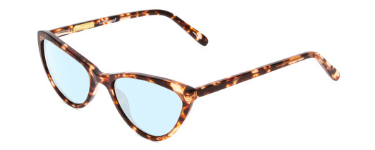Profile View of Ernest Hemingway H4740 Designer Blue Light Blocking Eyeglasses in Gloss Brown Rose Auburn Tortoise Havana Ladies Cateye Full Rim Acetate 56 mm