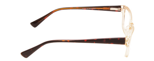 Side View of Ernest Hemingway H4805 Designer Single Vision Prescription Rx Eyeglasses in Light Brown Beige Crystal Mist/Red Brown Tortoise Ladies Cateye Full Rim Acetate 52 mm
