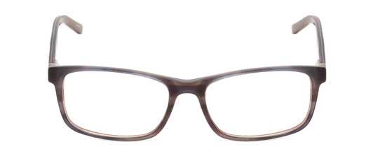 Front View of Ernest Hemingway H4806 Designer Bi-Focal Prescription Rx Eyeglasses in Grey Blue/Auburn Brown Layered Mist Unisex Rectangle Full Rim Acetate 56 mm