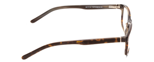 Side View of Ernest Hemingway H4806 Unisex Eyeglasses Yellow Brown Tortoise/Olive Green 56 mm