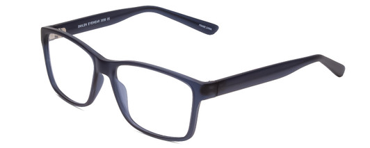 Profile View of 2000&Beyond 3059 Designer Blue Light Blocking Eyeglasses in Matte Blue Mens Classic Full Rim Acetate 55 mm