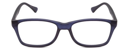 Front View of Gotham Style 237 Designer Single Vision Prescription Rx Eyeglasses in Matte Blue Unisex Classic Full Rim Acetate 55 mm