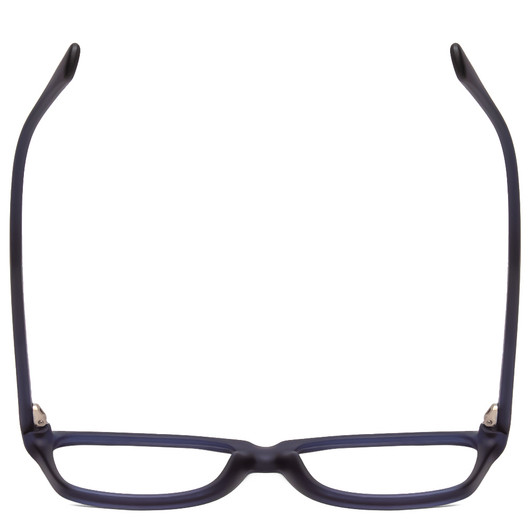 Top View of Gotham Style 237 Designer Single Vision Prescription Rx Eyeglasses in Matte Blue Unisex Classic Full Rim Acetate 55 mm