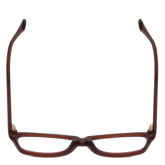 Top View of Gotham Style 237 Unisex Classic Designer Reading Glasses Matte Dark Brown 55 mm