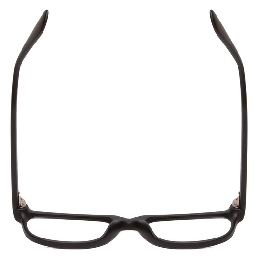 Top View of Gotham Style 253 Designer Single Vision Prescription Rx Eyeglasses in Matte Black Unisex Classic Full Rim Acetate 52 mm