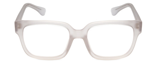 Front View of Gotham Style 254 Designer Progressive Lens Prescription Rx Eyeglasses in Matte Crystal Clear Mens Square Full Rim Acetate 54 mm