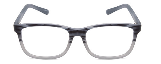 Front View of Gotham Style 256 Designer Single Vision Prescription Rx Eyeglasses in Matte Blue Stripe Mens Classic Full Rim Acetate 55 mm
