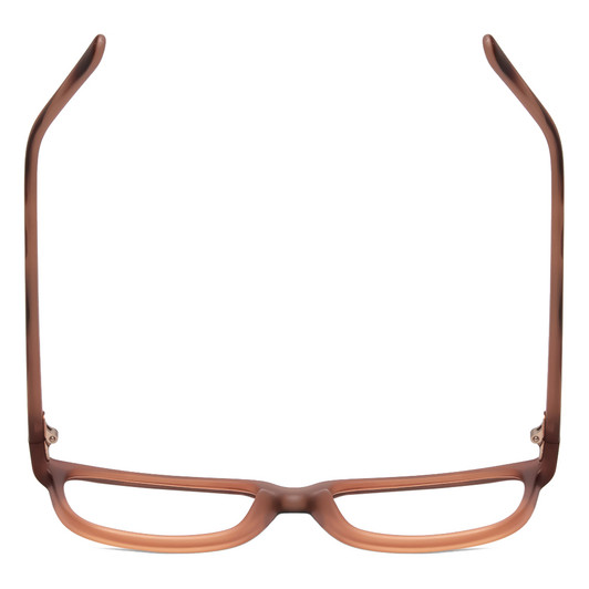 Top View of Gotham Style 256 Mens Designer Reading Glasses in Matte Beige Brown Stripe 55 mm