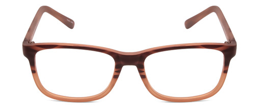 Front View of Gotham Style 256 Designer Single Vision Prescription Rx Eyeglasses in Matte Brown Stripe Mens Classic Full Rim Acetate 55 mm