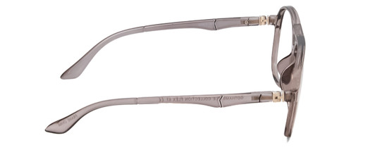 Side View of Gotham Style Flex Collection 67 Designer Single Vision Prescription Rx Eyeglasses in Grey Mens Aviator Full Rim Acetate 65 mm