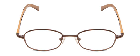 Vivid KIDS 115 Unisex Oval Blue Light Glasses Bronze Brown Tan White 44mm Custom