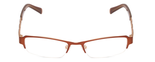 Front View of Vivid 371-C03 Unisex Rectangle Designer Reading Glasses Metallic Red/Black 50 mm