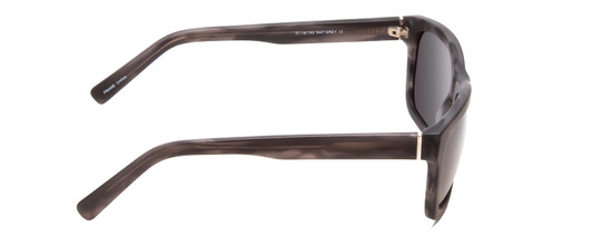 Side View of Vivid 789S Unisex Classic Designer Sunglasses Matte Gray Black Marble/Smoke 57mm