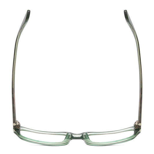 Top View of Moda Vision 2013 Designer Single Vision Prescription Rx Eyeglasses in Green Crystal Layer Mosaic Unisex Rectangle Full Rim Acetate 55 mm