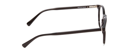 Side View of Ernest Hemingway H4908 Designer Reading Eye Glasses with Custom Cut Powered Lenses in Gloss Black Unisex Round Full Rim Acetate 49 mm