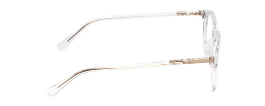 Side View of Ernest Hemingway H4908 Designer Bi-Focal Prescription Rx Eyeglasses in Clear Crystal Unisex Round Full Rim Acetate 49 mm