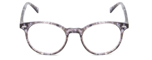 Front View of Ernest Hemingway H4908 Designer Bi-Focal Prescription Rx Eyeglasses in Grey Crystal Smoke Marble Unisex Round Full Rim Acetate 49 mm