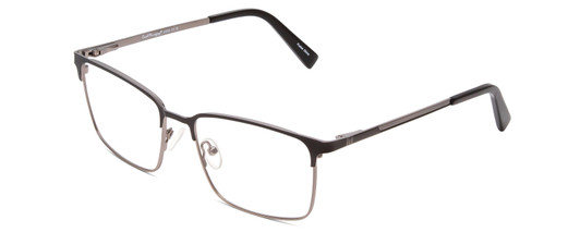 Profile View of Ernest Hemingway H4909 Designer Blue Light Blocking Eyeglasses in Black/Gun Metal Unisex Rectangle Full Rim Metal 55 mm