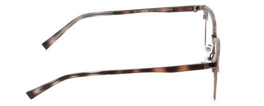 Side View of Ernest Hemingway H4904 Designer Bi-Focal Prescription Rx Eyeglasses in Matte Grey Tortoise Havana/Gun Metal Unisex Cateye Full Rim Acetate 55 mm