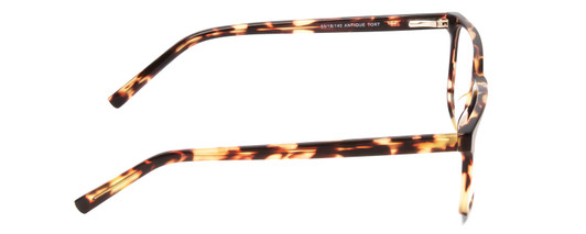Side View of Ernest Hemingway H4905 Designer Progressive Lens Prescription Rx Eyeglasses in Antique Yellow Brown Tortoise Havana Ladies Classic Full Rim Acetate 53 mm