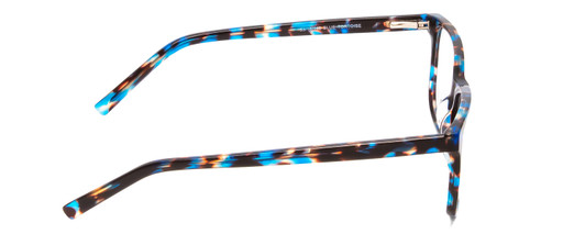 Side View of Ernest Hemingway H4905 Designer Progressive Lens Blue Light Blocking Eyeglasses in Blue Auburn Tortoise Havana Ladies Classic Full Rim Acetate 53 mm