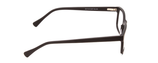 Side View of Ernest Hemingway 4807 Unisex Square Acetate Designer Eyeglasses Matte Black 54mm