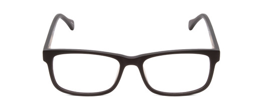 Front View of Ernest Hemingway H4807 Designer Bi-Focal Prescription Rx Eyeglasses in Matte Black Unisex Square Full Rim Acetate 54 mm