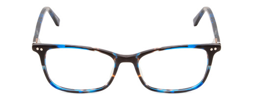 Front View of Ernest Hemingway H4808 Designer Reading Eye Glasses with Custom Cut Powered Lenses in Blue Brown Black Glitter Marble Ladies Cateye Full Rim Acetate 52 mm