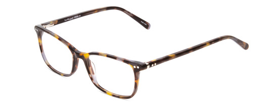 Profile View of Ernest Hemingway H4808 Designer Progressive Lens Blue Light Blocking Eyeglasses in Brown Yellow Gold Marble Ladies Cateye Full Rim Acetate 52 mm